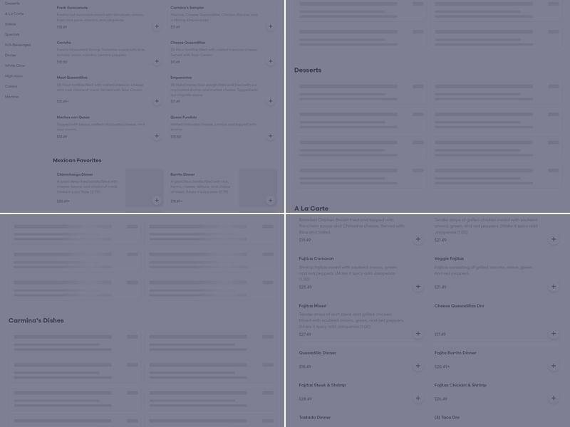 Carmina's Restaurant and Banquets Menu