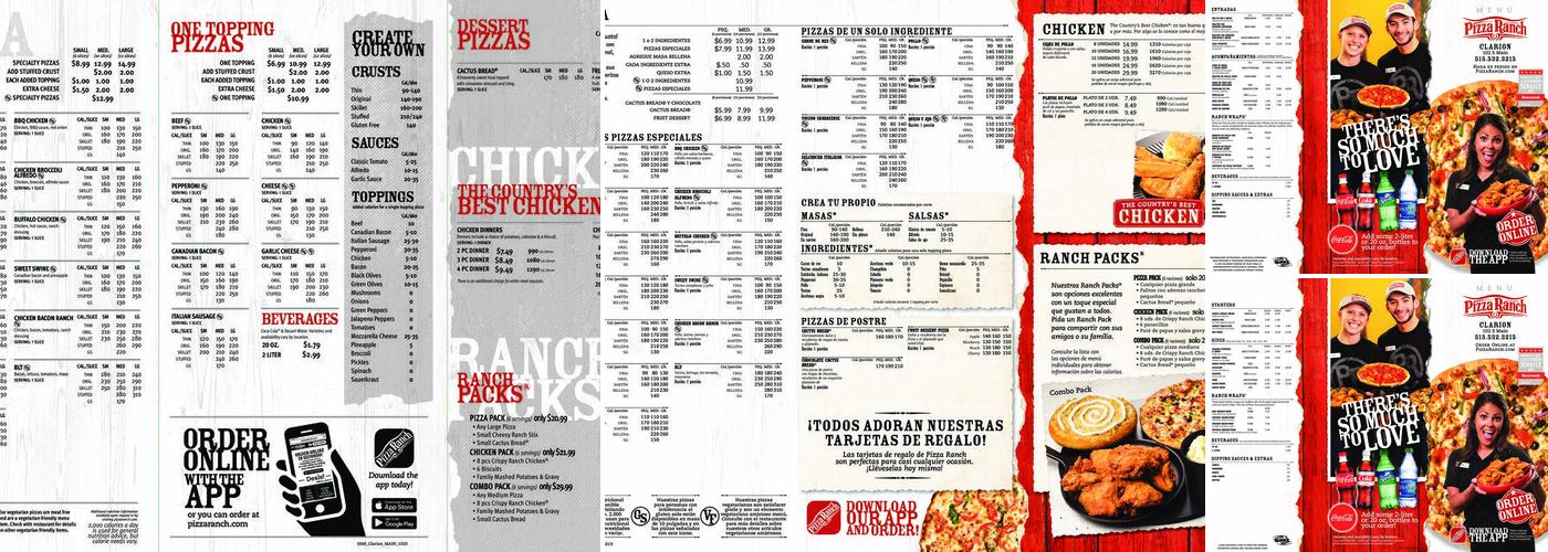 Pizza Ranch Menu