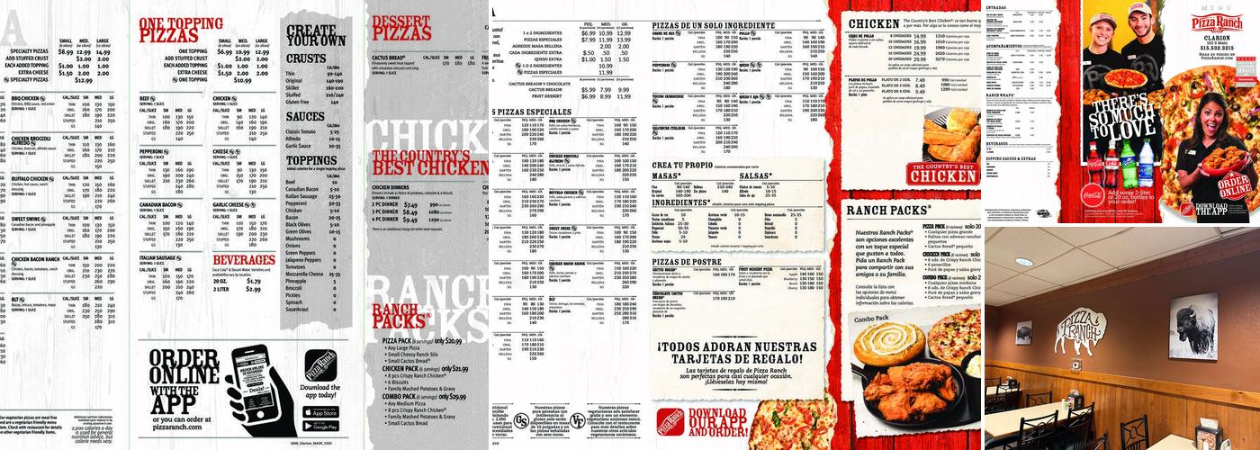 Pizza Ranch Menu
