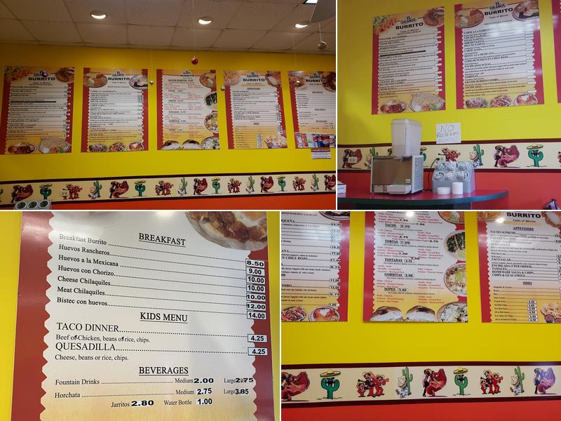 El Grande Burrito Menu