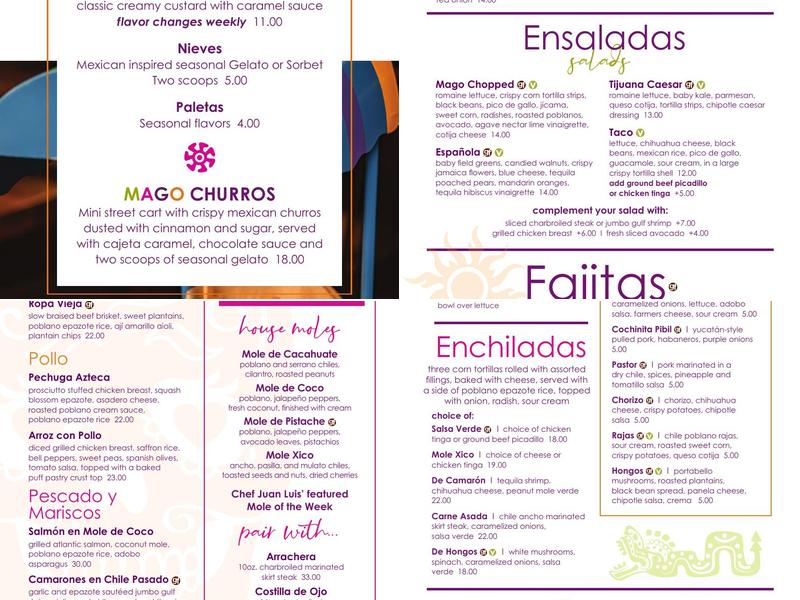Mago Grill & Cantina Menu