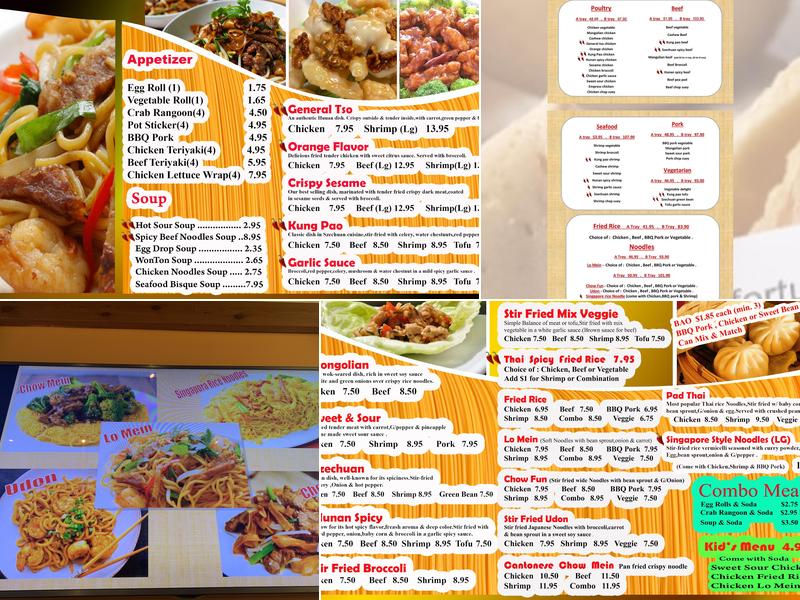 Bao Chinese Gourmet Menu