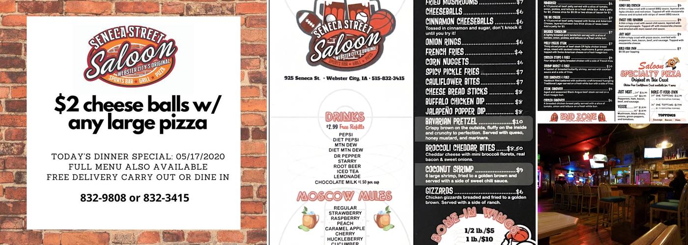 Seneca Street Saloon & Pizza Menu