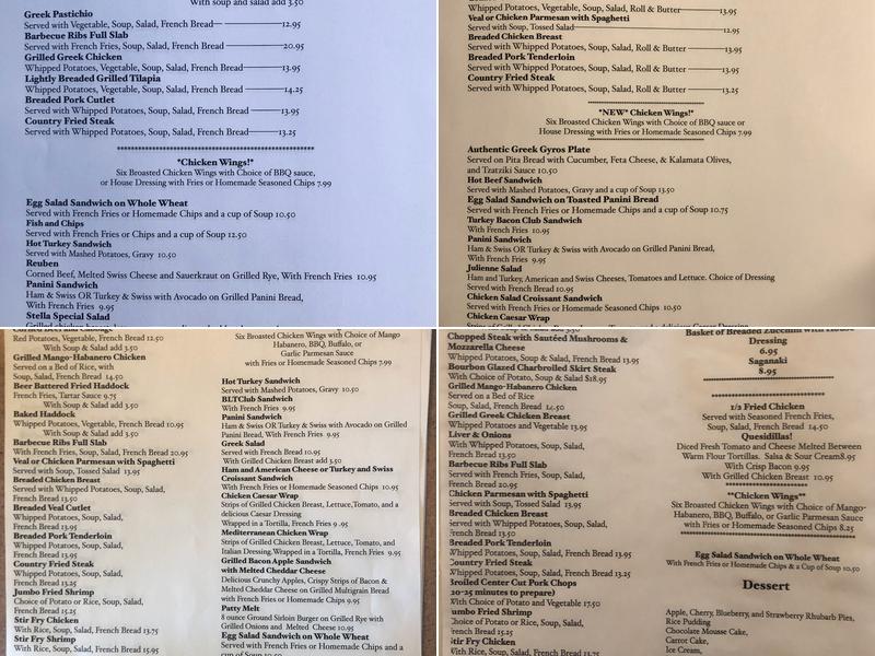 Paul's Family Restaurant Menu