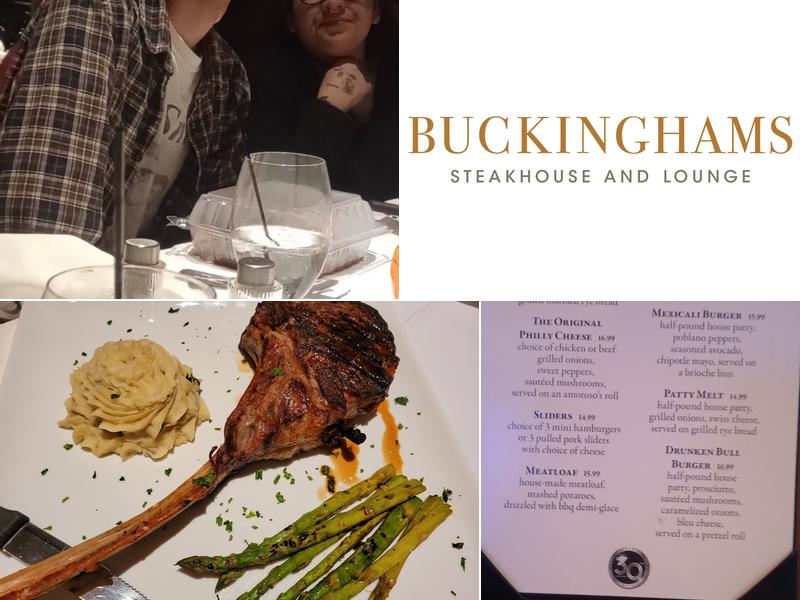 Buckinghams Steakhouse and Bistro Menu