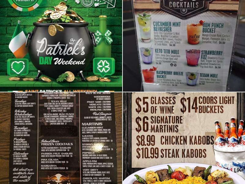 Fire Bar & Grill Menu