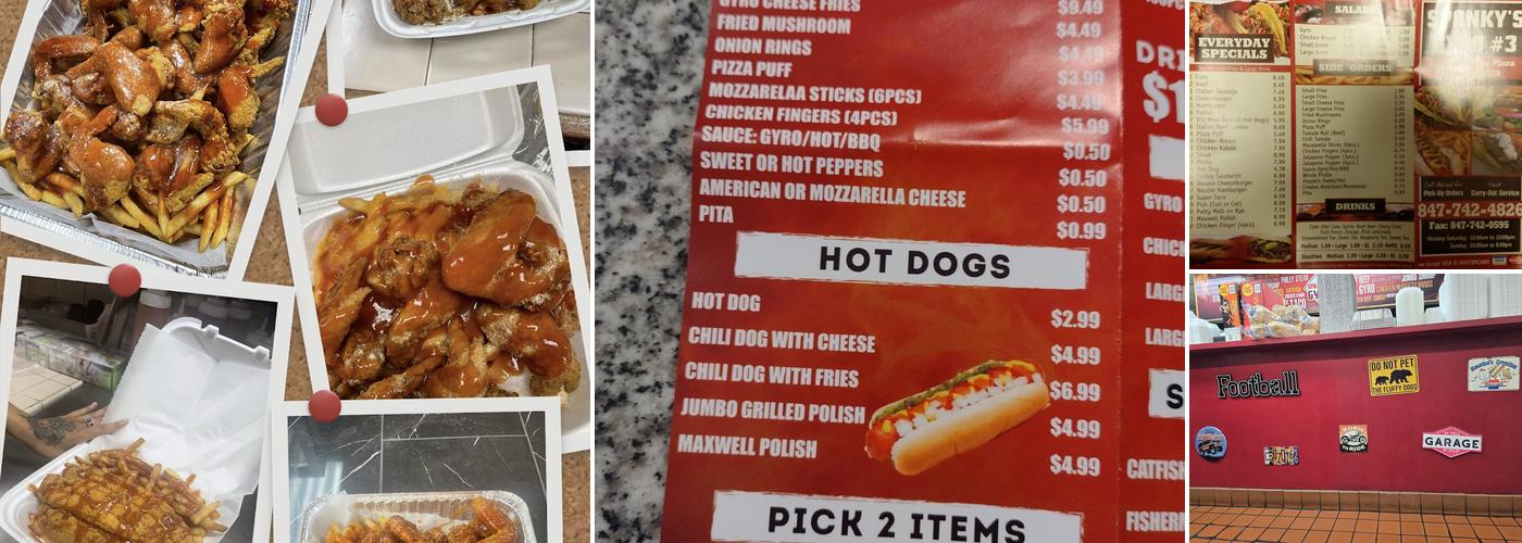 Spanky's Gyros III Menu