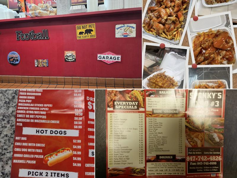 Spanky's Gyros III Menu