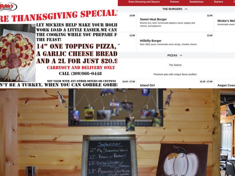 Mickies Pizzeria Menu