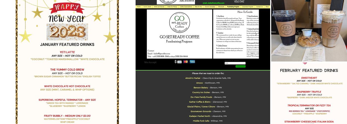 Go Set Ready Coffee Menu