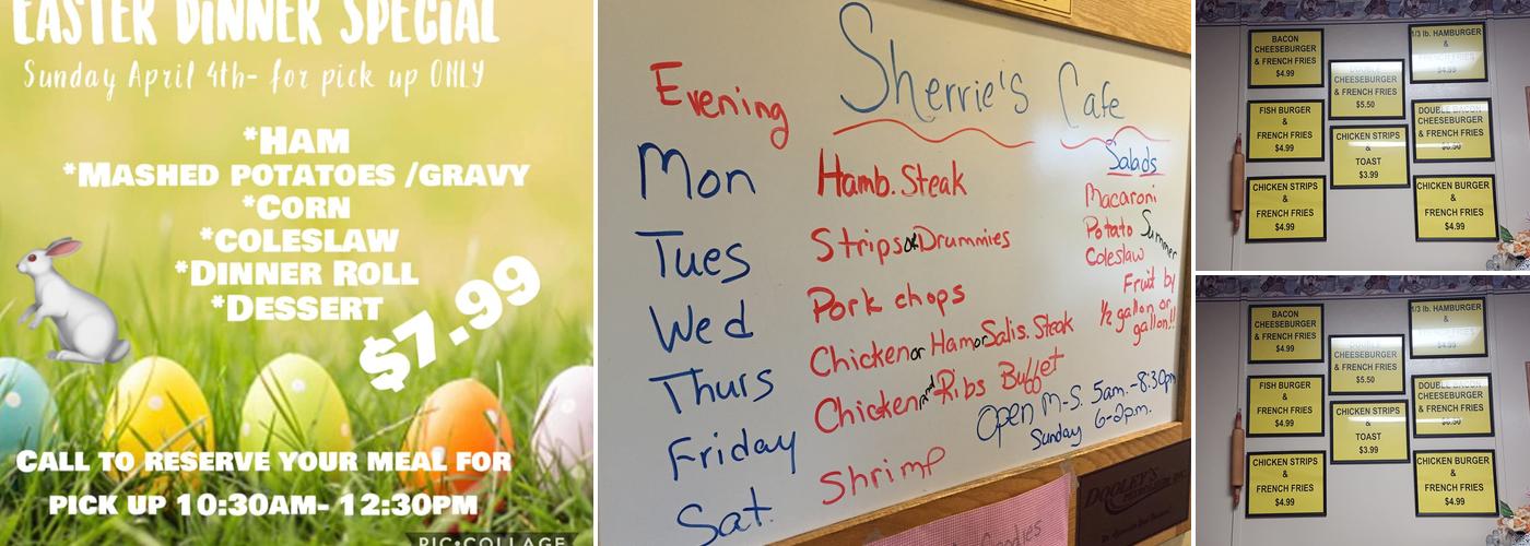 Sherrie's Cafe Menu