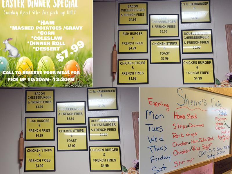 Sherrie's Cafe Menu