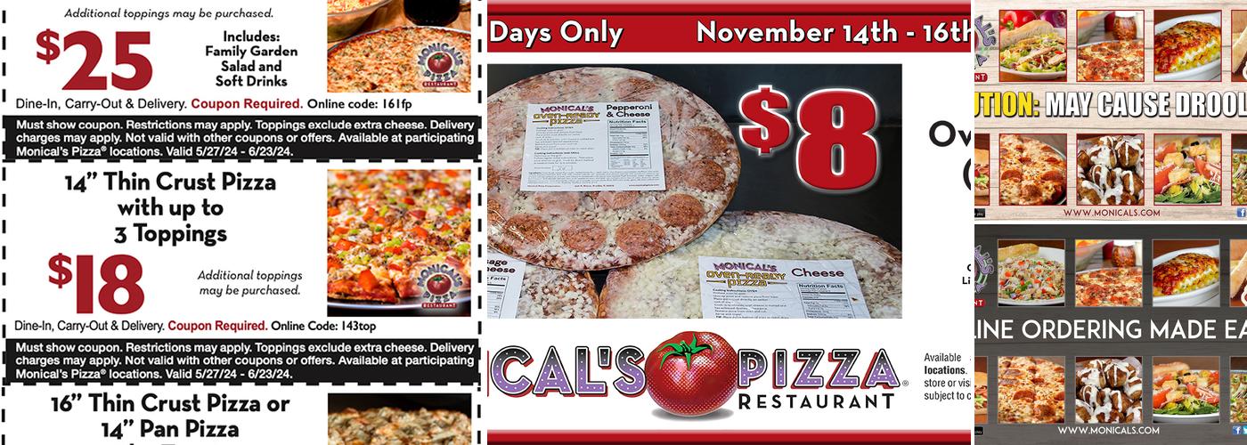 Monical's Pizza Menu