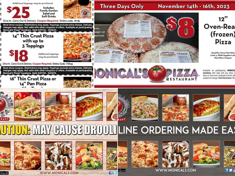 Monical's Pizza Menu