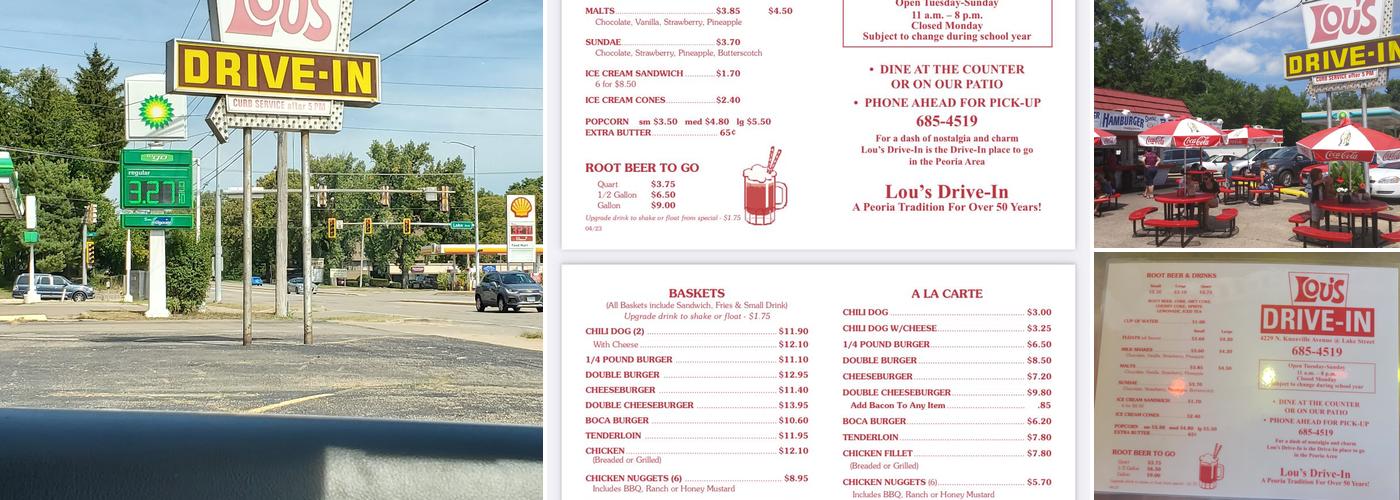 Lou's Drive-In Menu