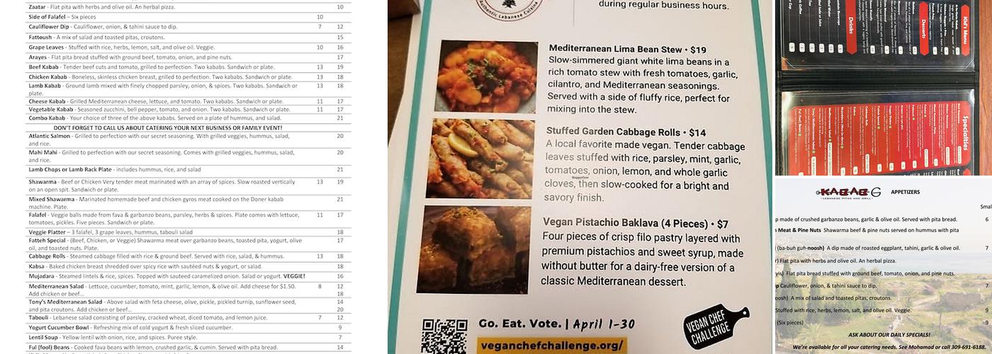 KABAB-G Menu