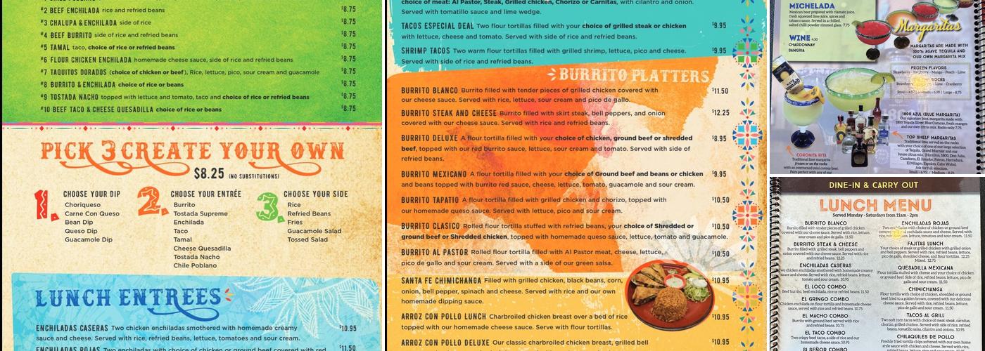 Tequila's Mexican Bar & Grill Menu
