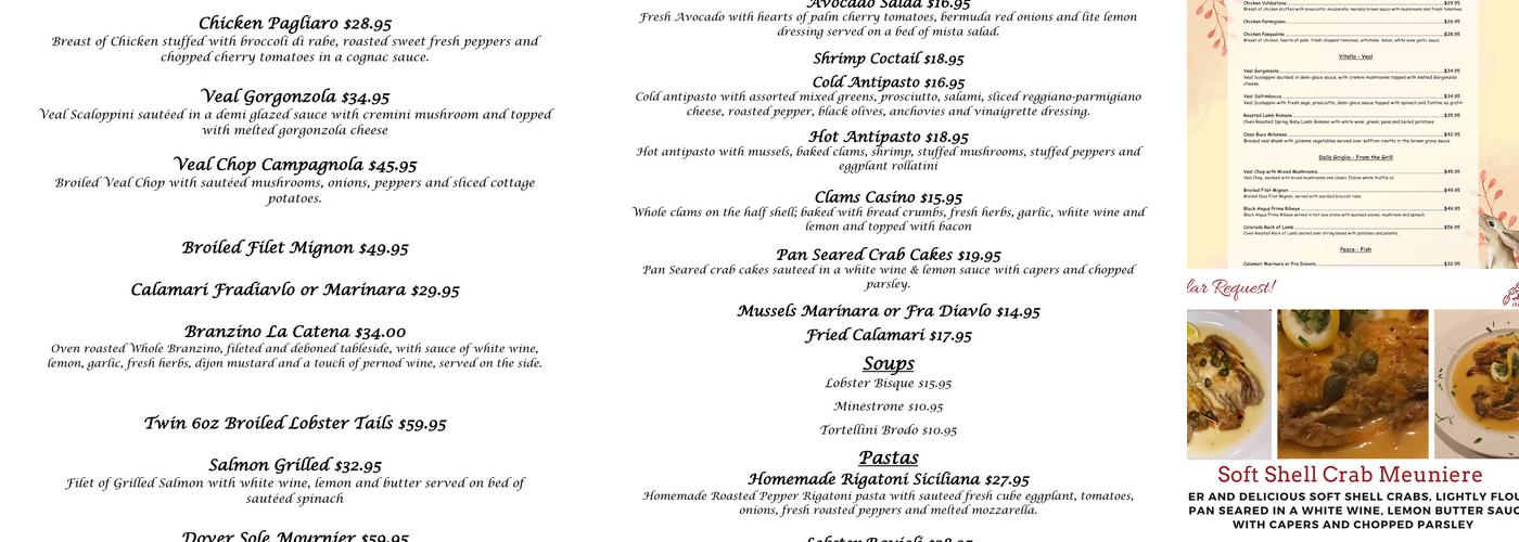 La Catena Menu