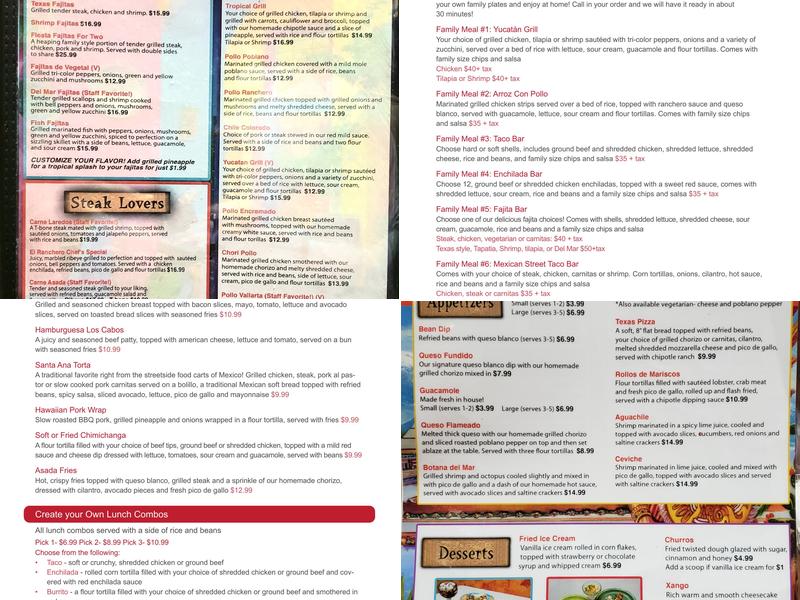 Los Cabos Cantina And Grill Menu