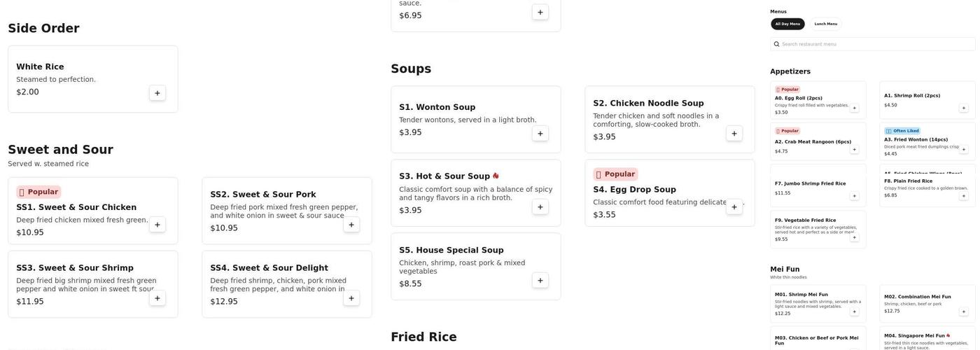 Panda House Menu