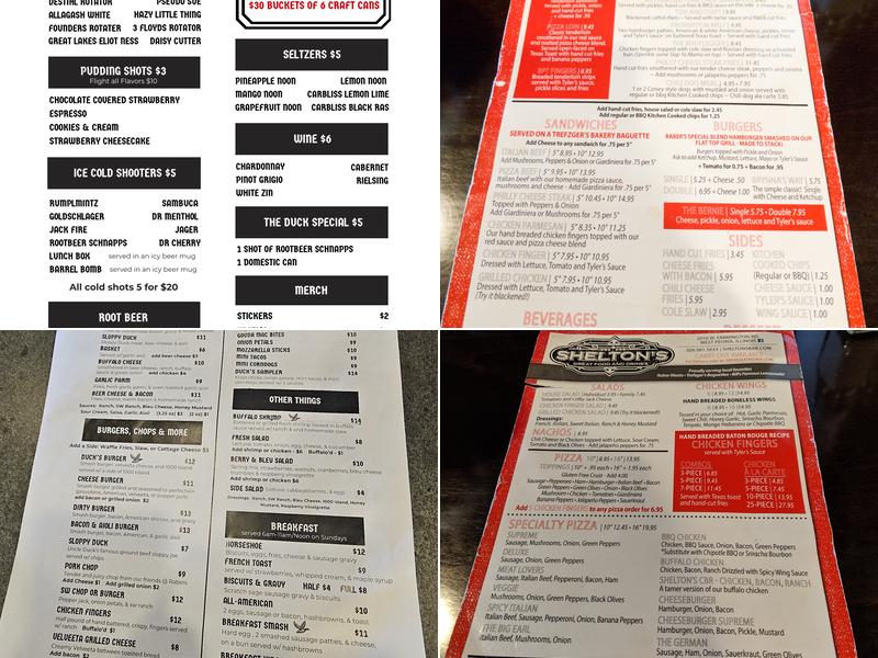 Duck's On Farmington Rd. Menu