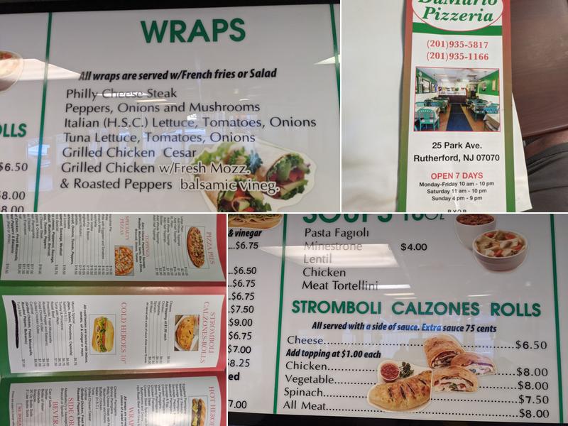 Da Mario Pizzeria Menu