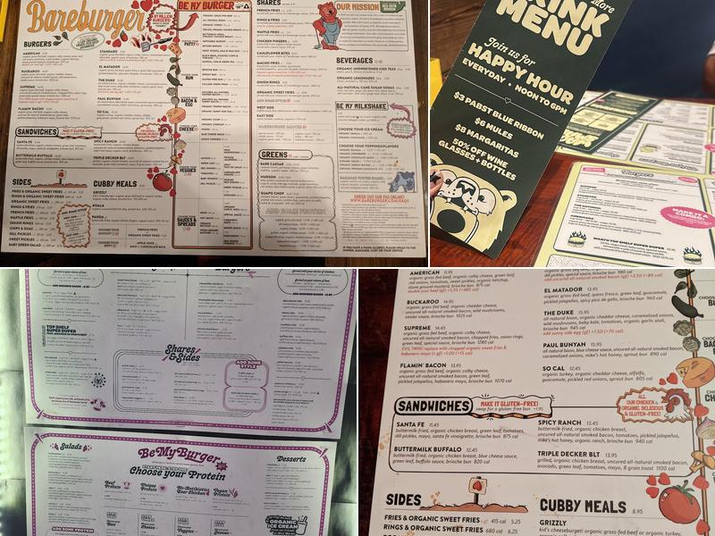 Bareburger Menu