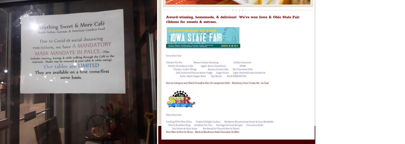 Anything Sweet & More Cafe Menu