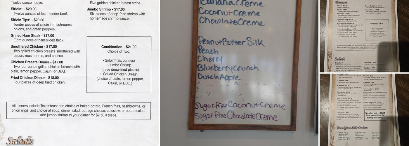 Patrick's Restaurant Menu