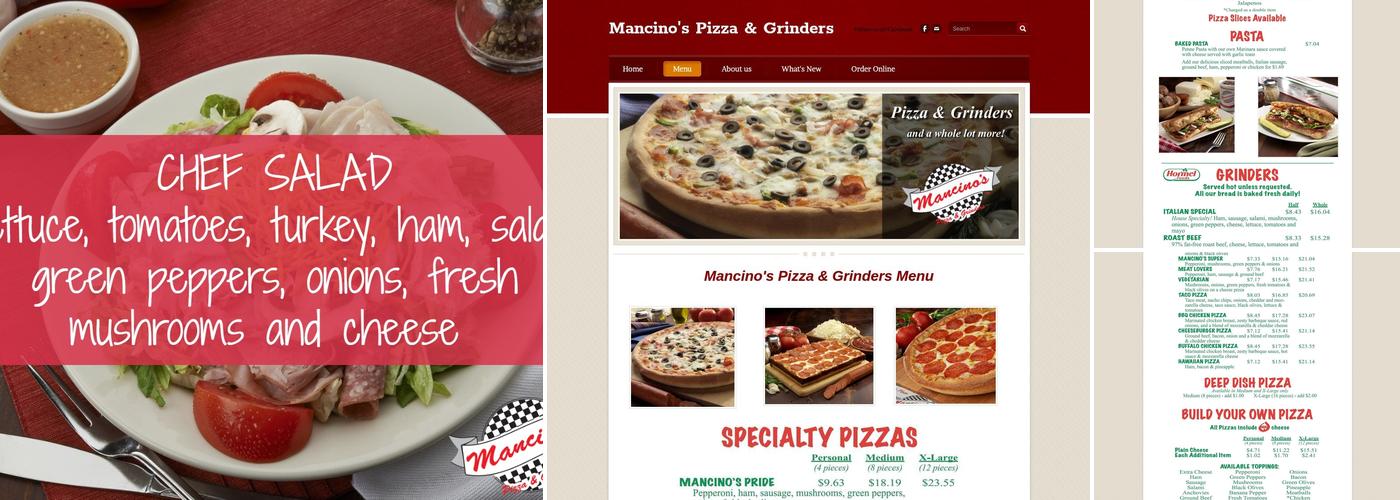 Mancino's Pizza & Grinders Menu
