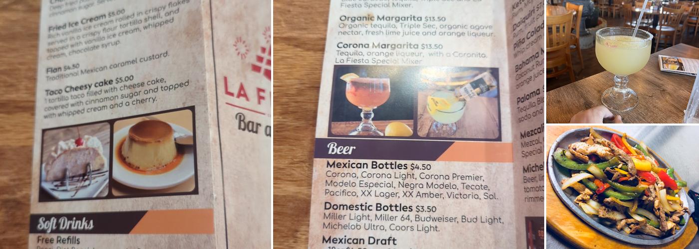 La Fiesta Chatham Menu