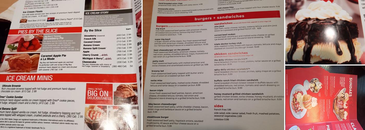Big Boy Menu