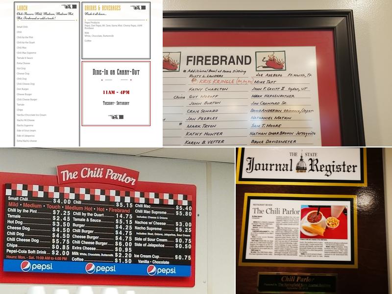 The Chili Parlor Menu