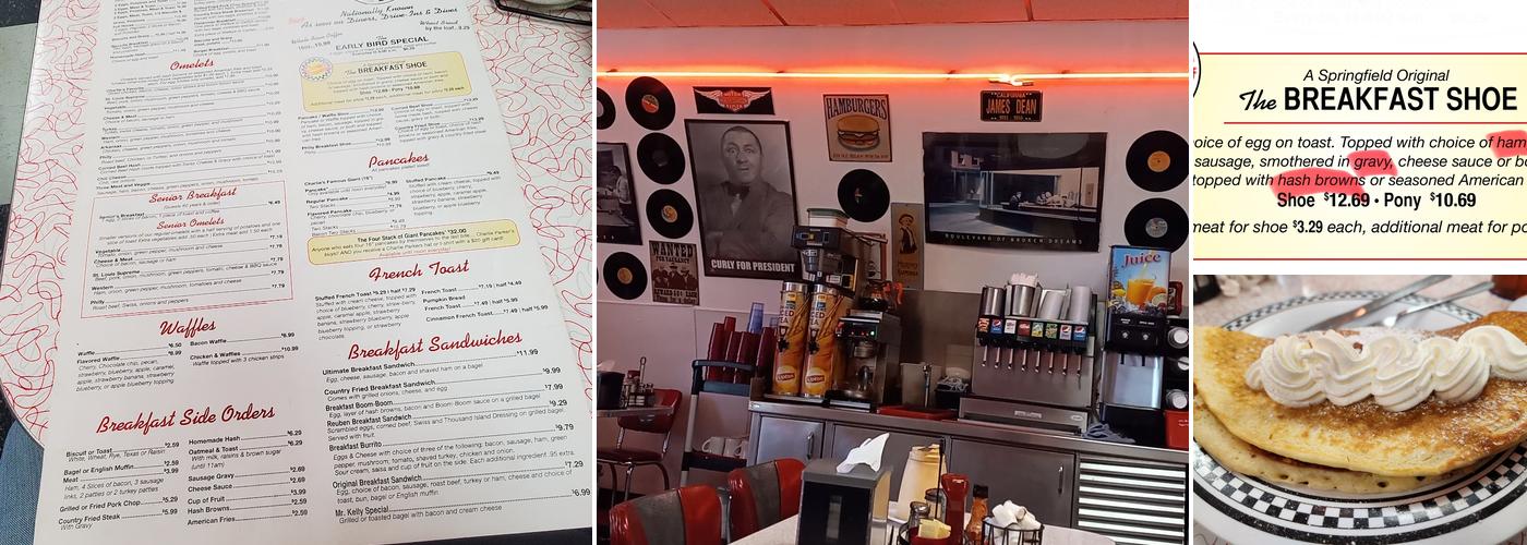 Charlie Parker's Diner Menu