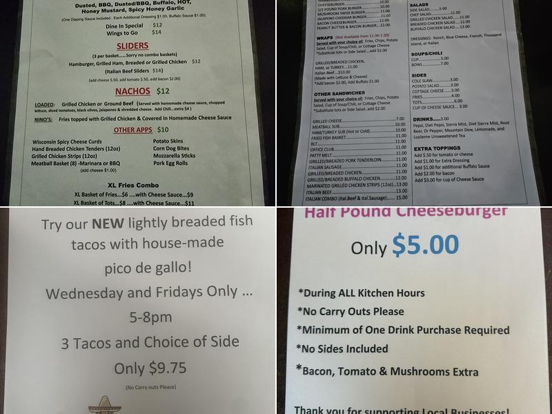 Office Sports Bar & Grill Menu