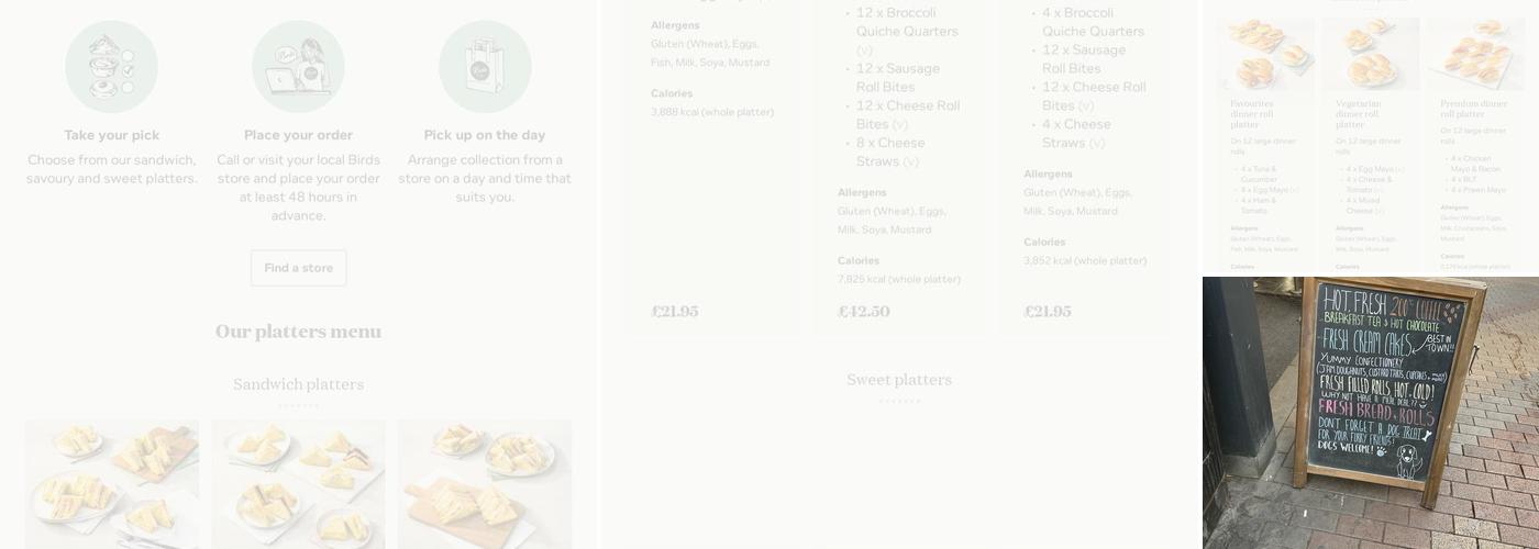 Birds Menu