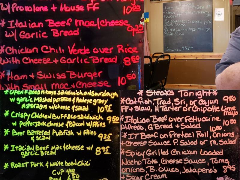 Smokeys bar and grill Menu