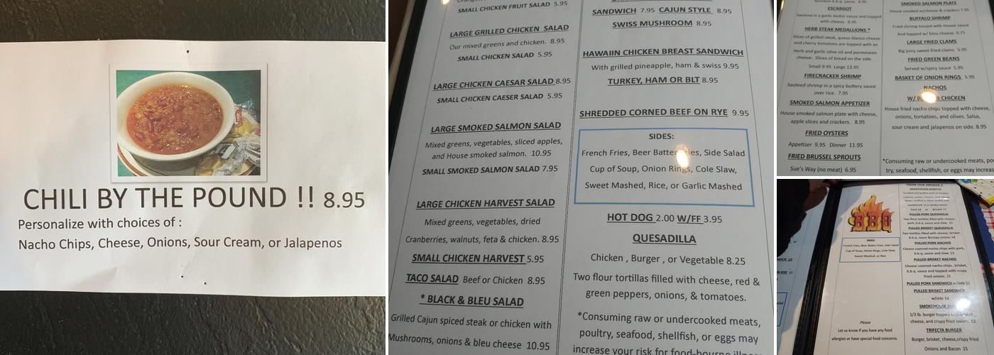 Bogey's Bar & Grill Menu