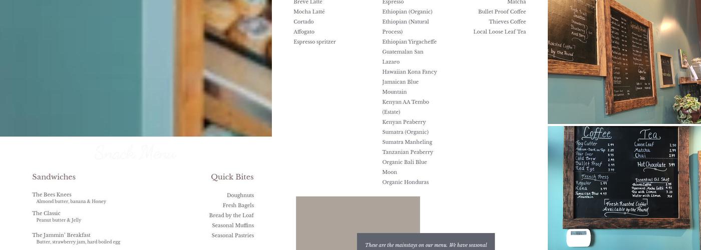 Exquisite Corpse Coffee House Menu