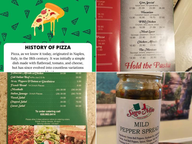 Sugo Mio pizza & pasta Menu