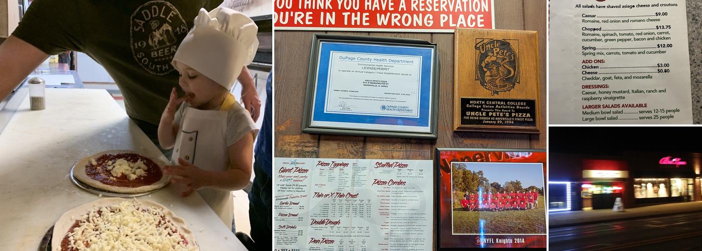 Uncle Pete's Pizza Menu