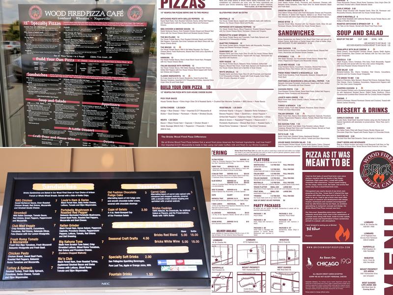 Bricks Wood Fired Pizza - Naperville Menu