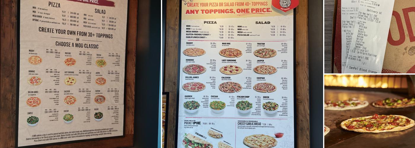 MOD Pizza Menu