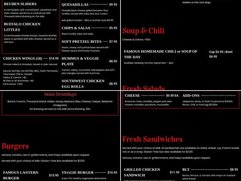 Lantern Menu