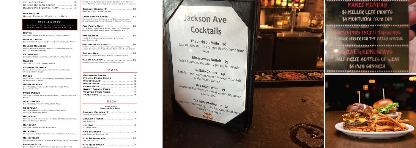 Jackson Avenue Pub Menu