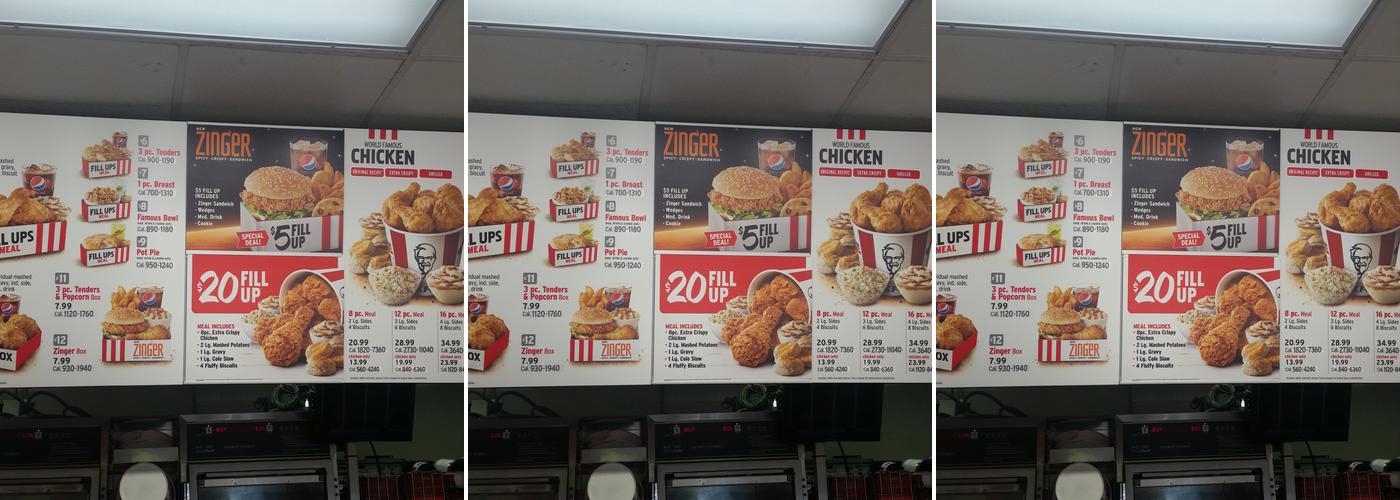 KFC Menu