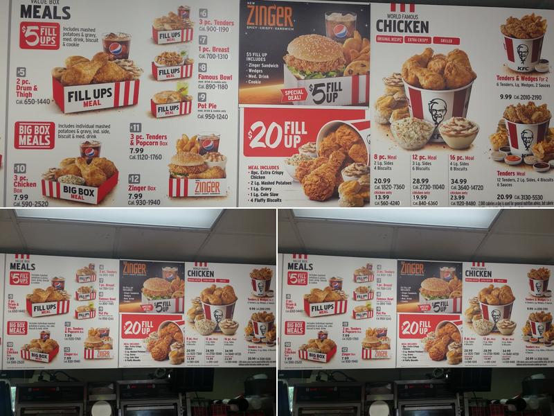 KFC Menu
