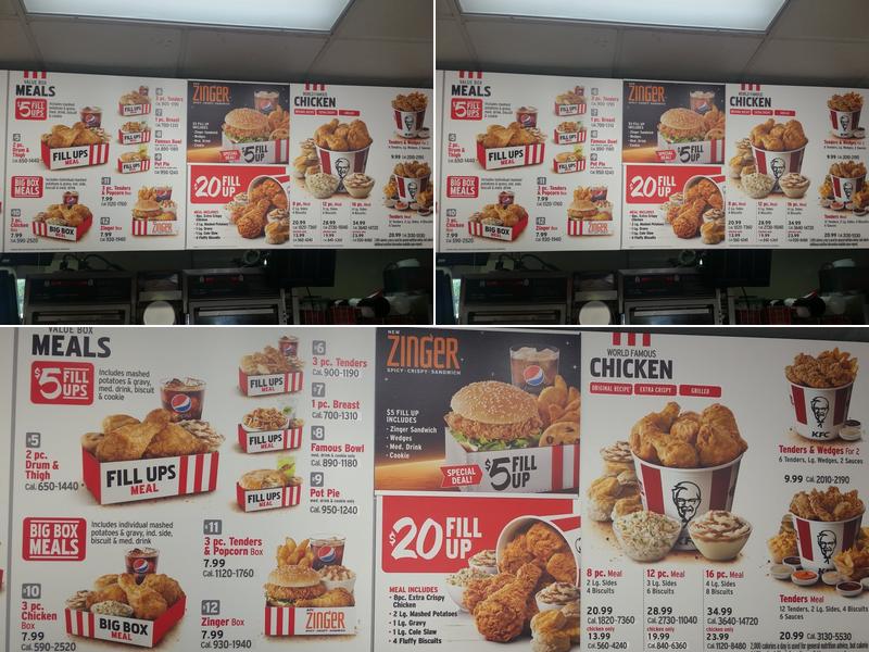 KFC Menu