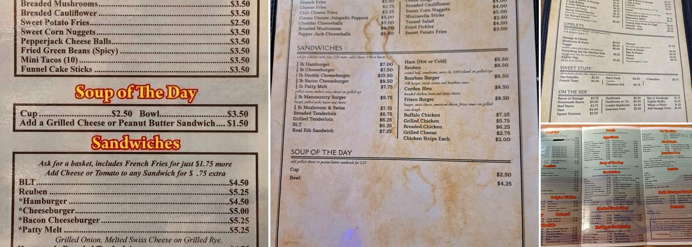 Fort Worth Menu