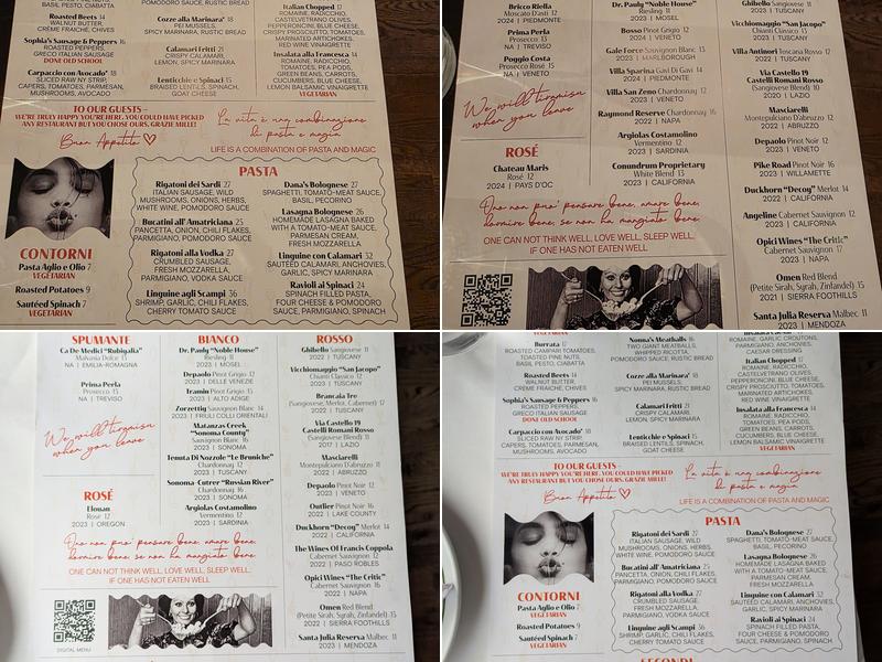 La Sorella di Francesca Menu